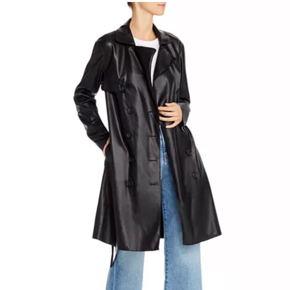 NWT Blank NYC Faux Leather Trench Coat